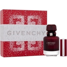 Givenchy L´Interdit Rouge EDP 50 ml + rtěnka Le Rouge Deep Velvet 1,5 g 37 Rouge Grainé darčeková sada