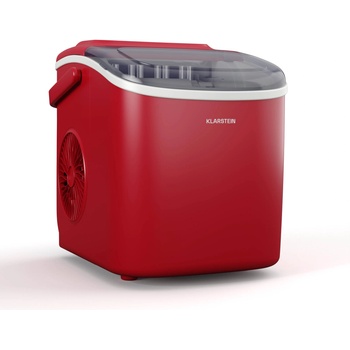 Klarstein Машина за ледени кубчета Caldwell, 12 кг ледени кубчета на ден, напълно автоматична, LED дисплей, лесно почистване (ICE4-Caldwell-red) (ICE4-Caldwell-red)