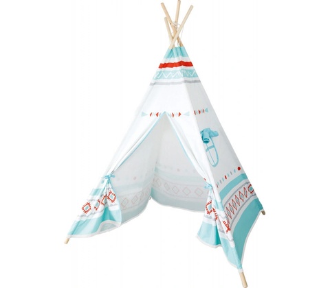 Small Foot teepee bielomodré