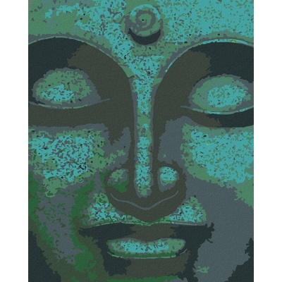 zuty Malování Podle Čísel Zelený Buddha 80 x 100 Cm Plátno Rám
