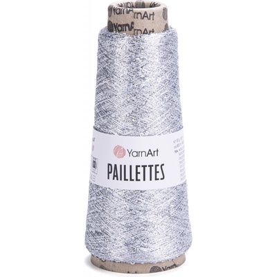 Yarn Art Paillettes 8001 stříbrná