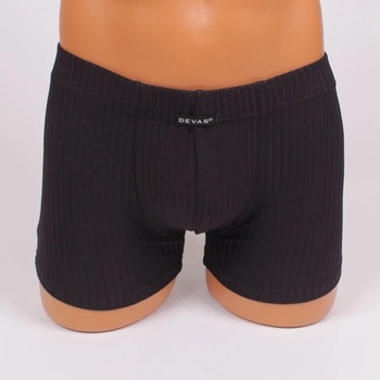 Image 1 of Мъжки боксер в черен цвят с райе и малък надпис