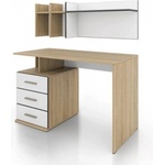Bogdan Furniture I Бюро с надстройка Mod 3088, Сонома тъмна/Бяло
