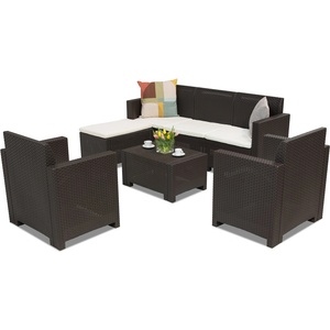 BICA Мебели за отдих от техноратан Nebraska Relax Corner 6 кафяв Bica (BCNBLCOR6BR)