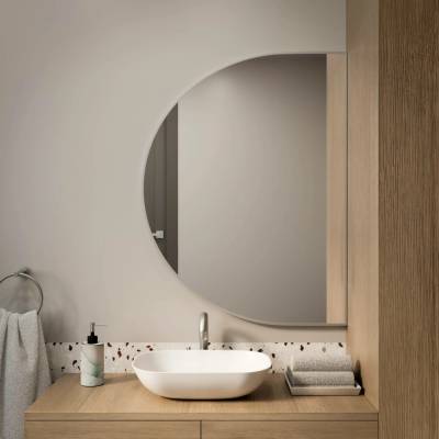 Baltica Design Tiny Border Semi Round 90x65 cm stříbrná 5904107923833