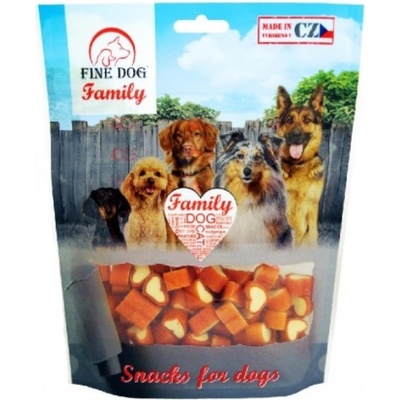 FINE DOG Family lososová srdíčka 200 g