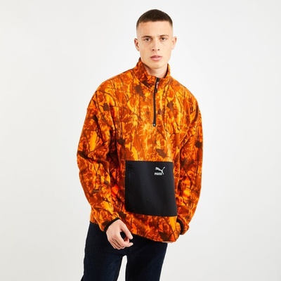 Puma Double Vision All Over Print Hoodie s oranžová