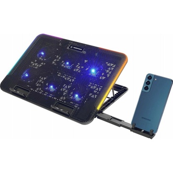 Rampage Chladicí podložka Sixpower R9 15.6, RGB, nastavitelná