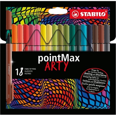 STABILO Комплект флумастери, Stabilo, pointMax Arty ST488/18-1-20, 18 цвята (ST488/18-1-20)