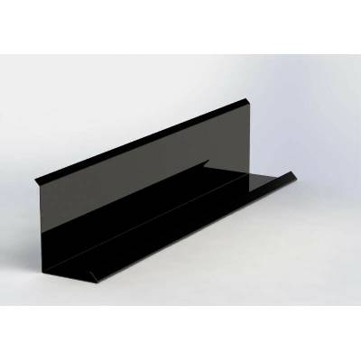 Lemování zdí klasik r.š.250mm Al Hliník lakovaný RAL 9005 černá dl.2m