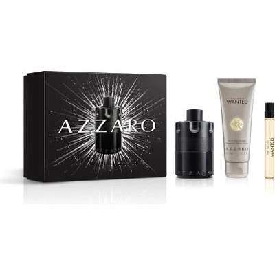 Azzaro The Most Wanted подаръчен комплект: EDP 100 ml + EDP 10 ml + шампоан за коса и тяло Wanted 75 ml за мъже