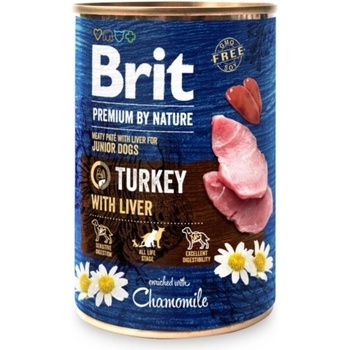 Brit Консерва Brit premium by Nature Junior Пуйка и Черен дроб 400 г