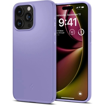 Spigen Thin Fit Case - качествен тънък матиран кейс за iPhone 15 Pro Max (лилав)