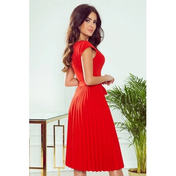Numoco dámske plisované šaty Lila 311-1 červené