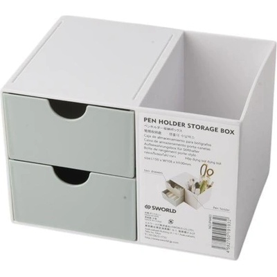 Sworld Органайзер за бюро, с 2 чекмеджета, зелен (1060180098)