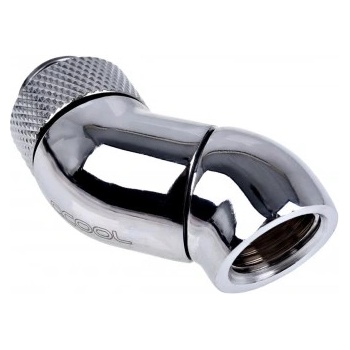 Alphacool Ъглов адаптер Alphacool Eiszapfen, 2 x 45°, G1/4 външна към G1/4 вътрешна резба, Сребрист (1011180)