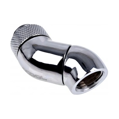 Alphacool Ъглов адаптер Alphacool Eiszapfen, 2 x 45°, G1/4 външна към G1/4 вътрешна резба, Сребрист (1011180)