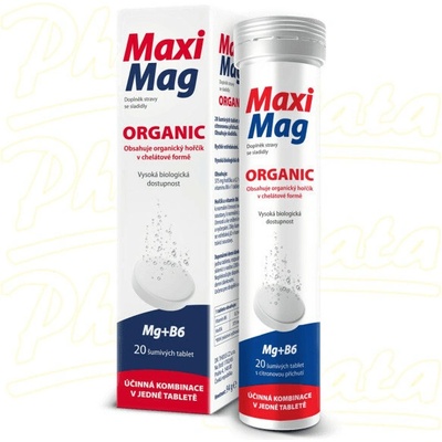 MaxiMag Organic 20 šumivých tablet
