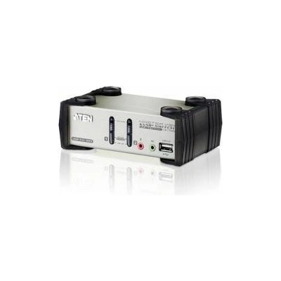 ATEN Превключвател KVMP ATEN CS1732B, 2-портов, PS/2-USB, VGA, Audio, CS1732B