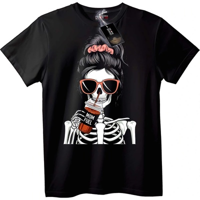 NOONEBRAND Тениска Гориво за Мама Скелет - S, Black