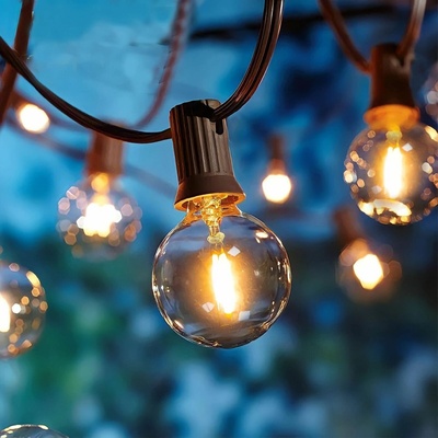 Záhrada Girland Vonkajšie osvetlenie Reťaz 15,2 m 30x LED okrasné korálky 3000K + diaľkové ovládanie DOLLIS LUMILED