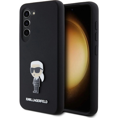 Karl Lagerfeld Silicone Samsung Galaxy S23 Ikonik kovový odznak KLHCS23SSMHKNPK