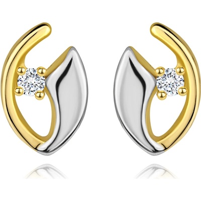 Šperky eshop diamantové ze zlata čirý briliant v neúplné kontuře zrnka BT501.39
