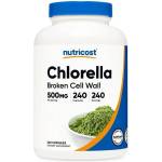 Nutricost Chlorella, 500 mg, 240 капсули, Nutricost (93137 (015101) NC)