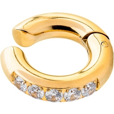 Franco bene Zirkonová ear cuff náušnice pozlacená 1397