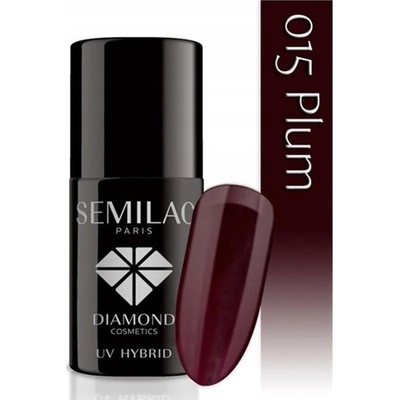 Semilac Hybridní lak na nehty Plum 015 Tmavý Zralý Švestka 7 ml