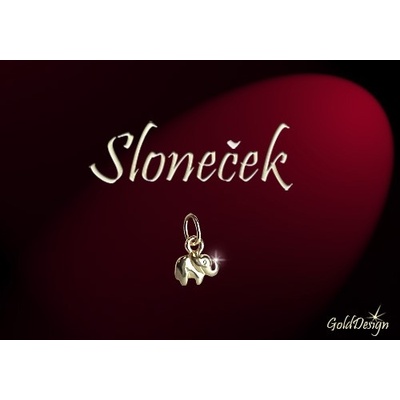 Gold Design Sloneček přívěsek zlacený GD800