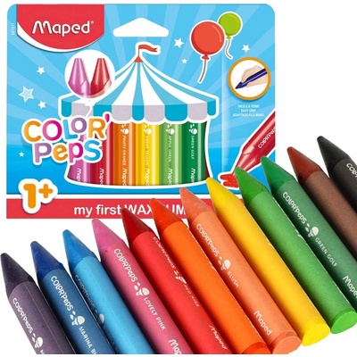 Maped Voskovky Color'Peps Wax Jumbo 12 barev trojhranné – Zboží Dáma