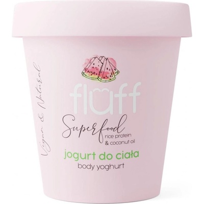 Fluff Подхранващ йогурт за тяло с оризов протеин, диня, 180 ml