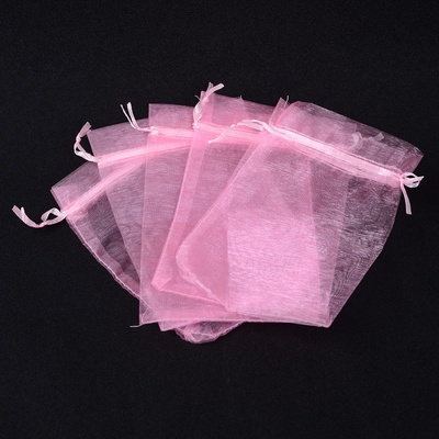 Organzový pytlíček - různá provedení - 10 x 15 cm - 1 ks Barva: Bílá – Zboží Dáma