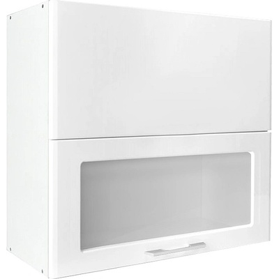 Matis Кухненски шкаф горен с две повдигащи врати in mdf vh80 бял гланц