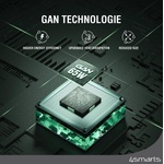 4smarts Разклонител с 2 изхода и вградени 2хUSB-C и 2хUSB-A изхода за мобилни устройства - 4Smarts USB-C GaN 65W Desk Power Strip Hub (бял) (540559)