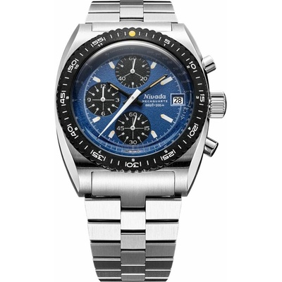 Nivada Grenchen Autochron Blue Meca - Bracelet