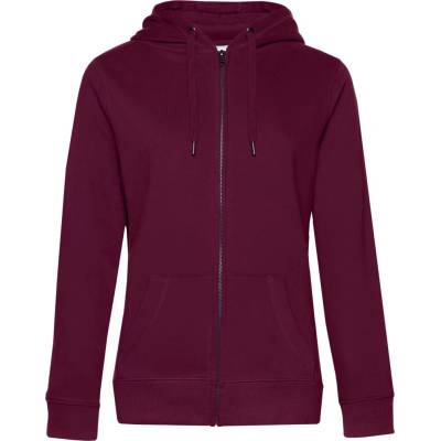 B&C Collection B&C QUEEN ZIPPED HOOD / Дамски суичър с цип - бордо XL (01W03Qx5504)