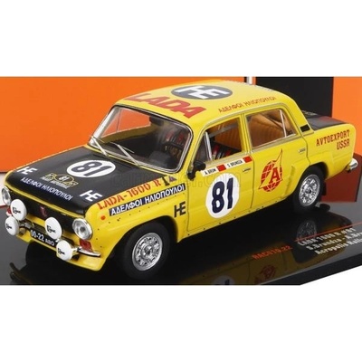 Ixo-models Lada fiat 1600r N 81 Ally Acropolis 1977 S.brundza A.brum Žlutá Matná Černá 1:43