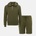 Firetrap Мъжки екип Firetrap Hood Shirt and short Set Mens - Amy Green