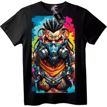 NOONEBRAND Тениска Киберпънк Воин - 2XL, White
