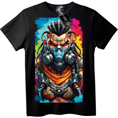 NOONEBRAND Тениска Киберпънк Воин - 2XL, White