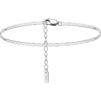 DELIS Сребърна гривна за глезен от проба 925, jw1525, семпъл дизайн, с родиево покритие (jw1525)