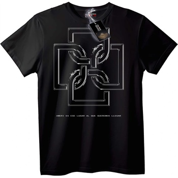 NOONEBRAND Тениска Ameri абстрактна калиграма - 2XL, White