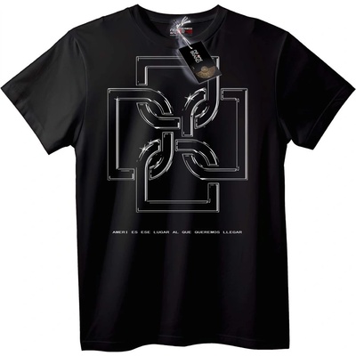 NOONEBRAND Тениска Ameri абстрактна калиграма - 2XL, White