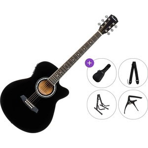 Pasadena PGC-10E Premium SET Black Електро-акустична китара Джъмбо