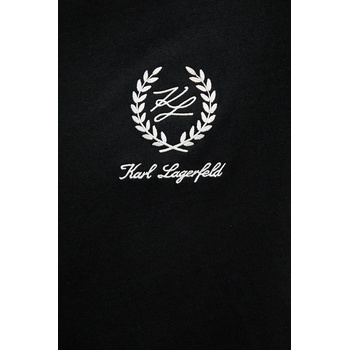 Karl Lagerfeld Памучна тениска Karl Lagerfeld в черно с изчистен дизайн A3M44002 (A3M44002)