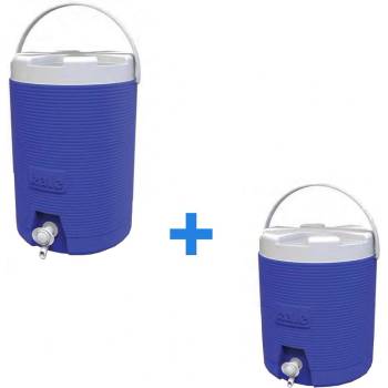 KALE Комплект термоси за пикник с кран Kale, 25 литра + 11 литра, син (77771)