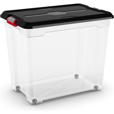 Keter Plastový úložný box Moover box XXL 80 l 58 x 38 x 49 čierne veko
