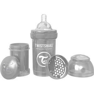 Twistshake Шише против колики за бебета Twistshake 180 мл - Колекция Перла сиво (78378)